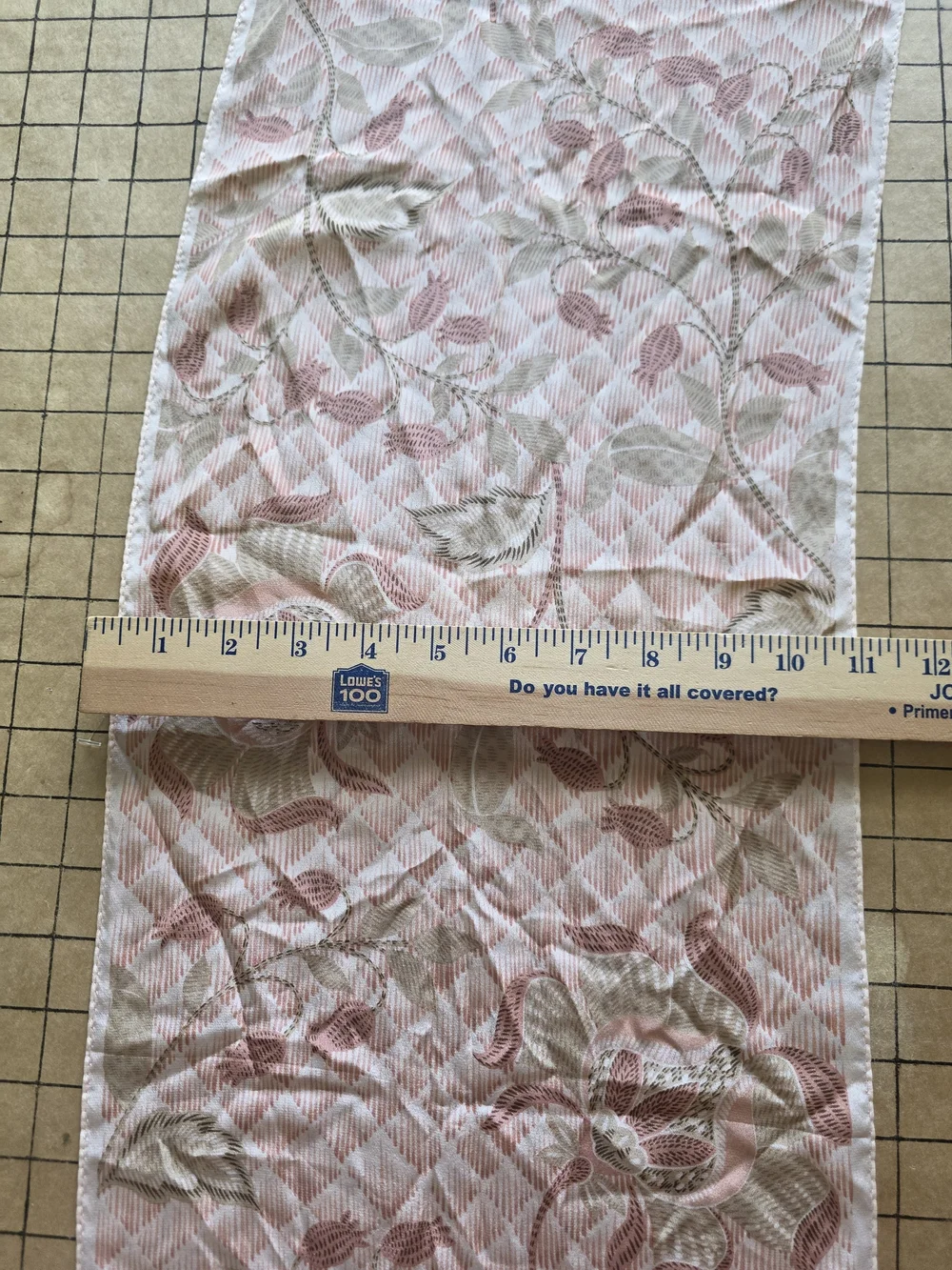 Vintage J.G. Hook 100% Silk Scarf Pink Floral Lattice Jacquard Oblong Wrap 11x51